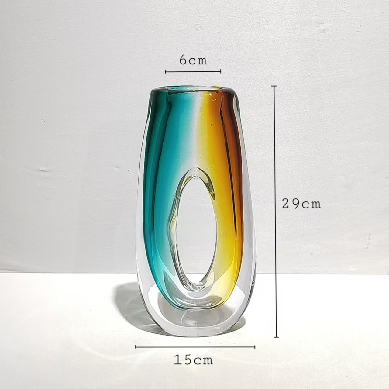 Two Tone Glass Vase - Image 6