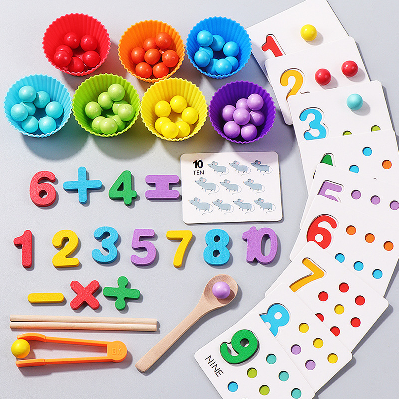 Number Matching Clip Beads Game – Fine Motor Math Toy (Ages 4–6) - Image 2