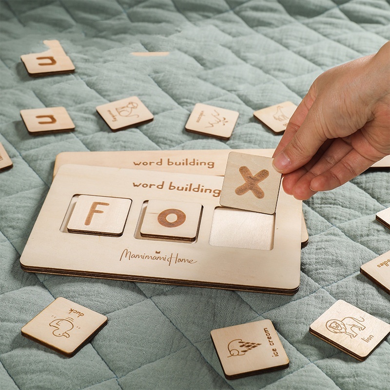 Wooden English Word Board – Early Language Learning Toy - Image 3