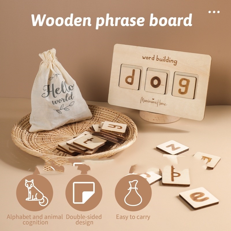 Wooden English Word Board – Early Language Learning Toy - Image 8