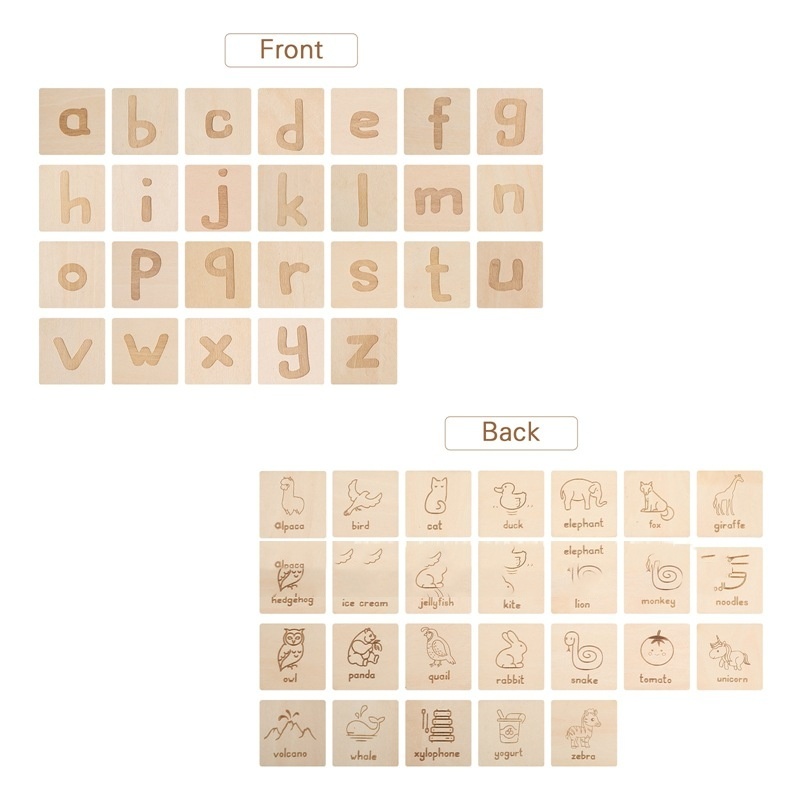 Wooden English Word Board – Early Language Learning Toy - Image 2