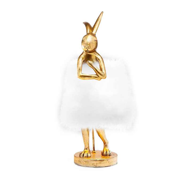 Rabbit Feather Bedside Table Lamp - Image 2