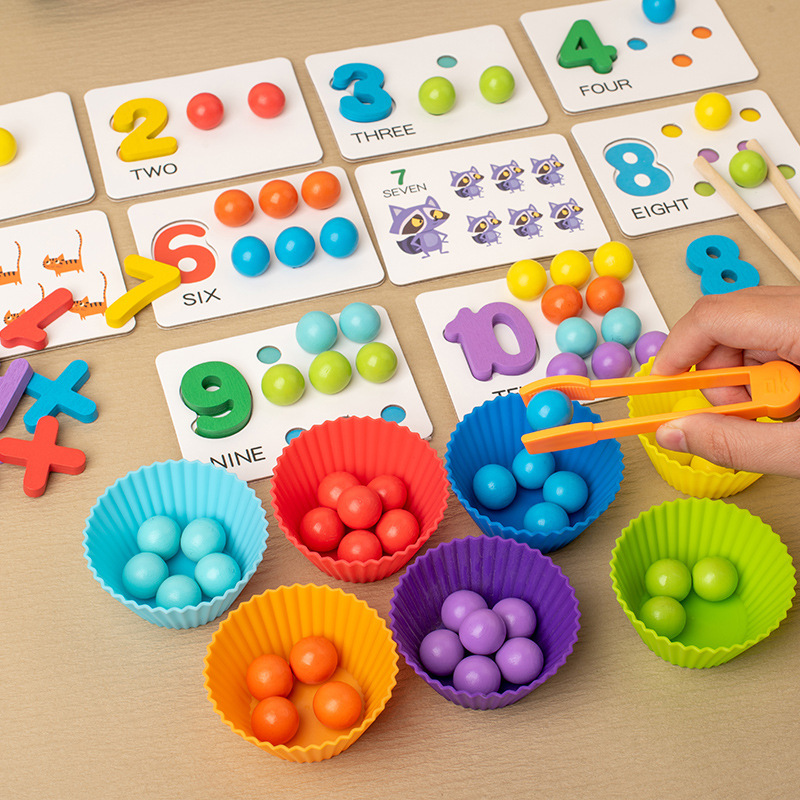 Number Matching Clip Beads Game – Fine Motor Math Toy (Ages 4–6) - Image 6