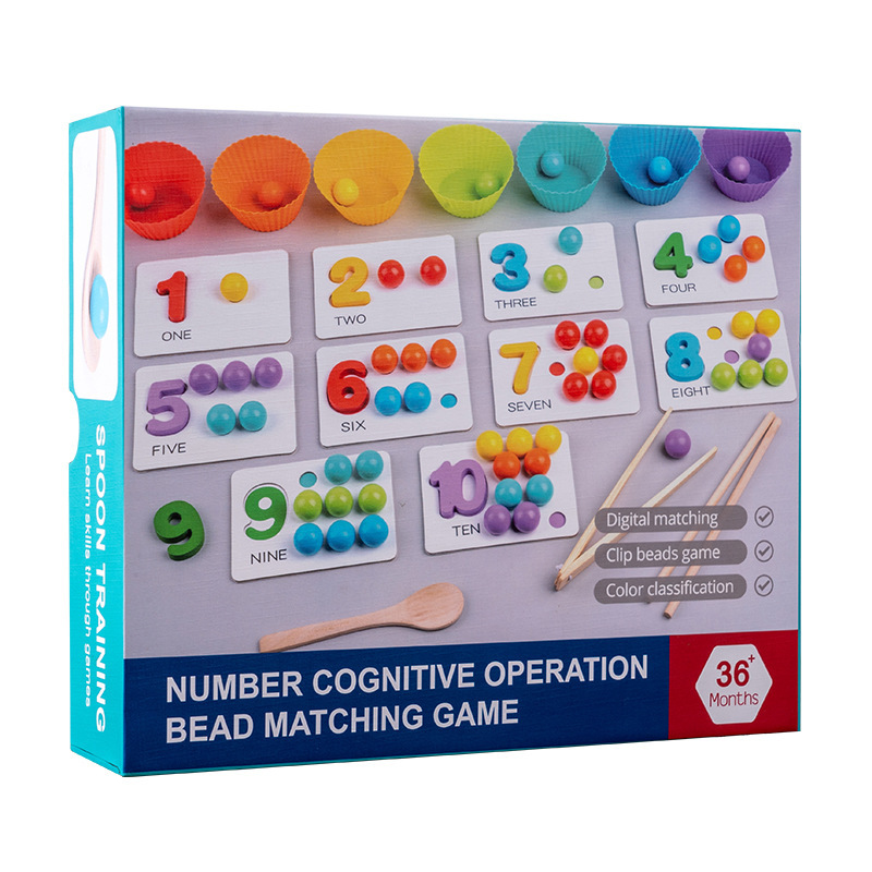 Number Matching Clip Beads Game – Fine Motor Math Toy (Ages 4–6) - Image 8