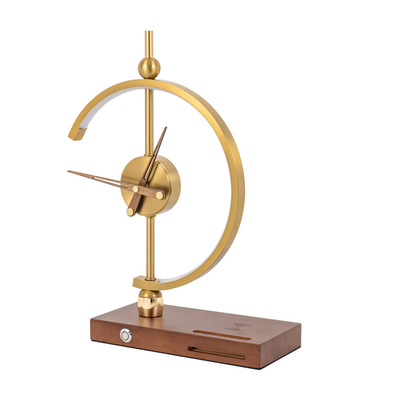 Modern Clock Desk Lamp with Wireless Charging - Image 5