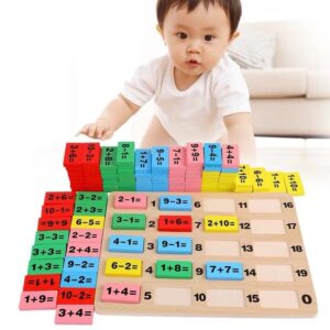 Wooden Math Learning Blocks Set