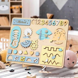 Wooden Busy Board – Activity Learning Toy (Ages 3–6)