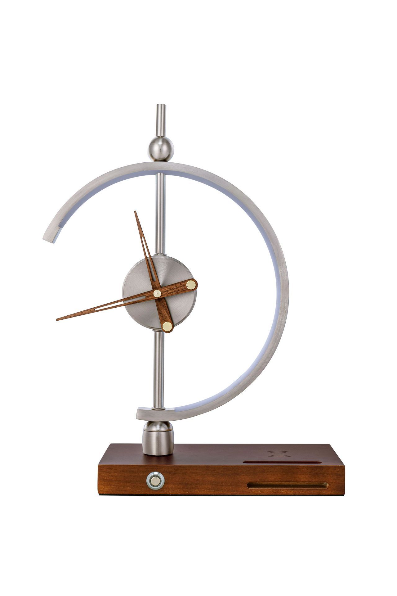 Modern Clock Desk Lamp with Wireless Charging - Image 3