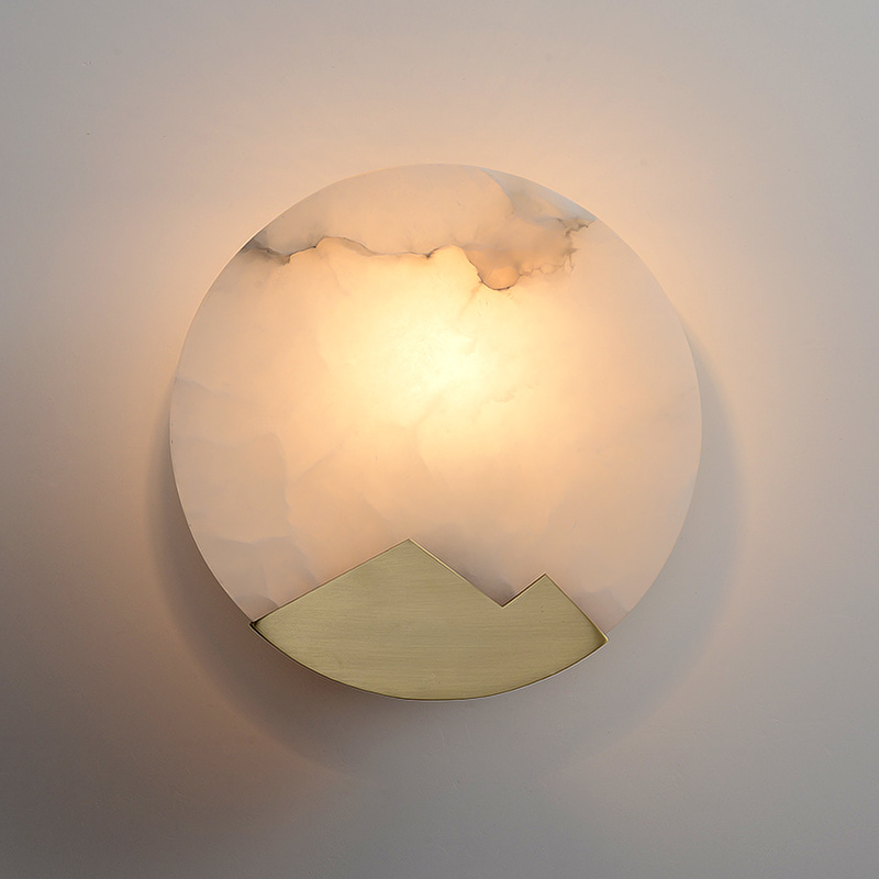 Nordic Wall Lamp with Marble Shade