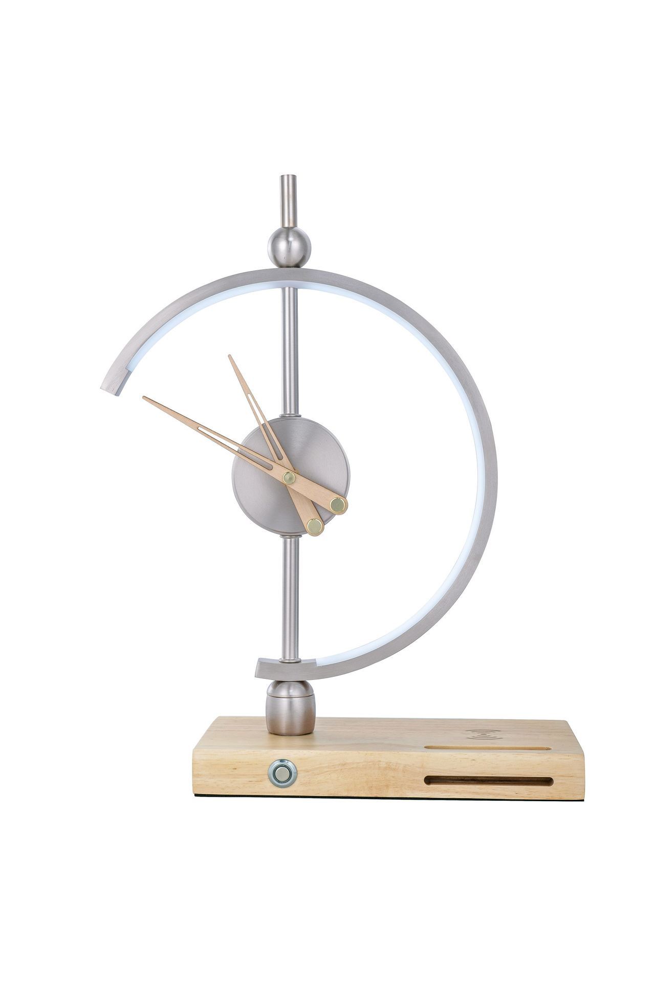 Modern Clock Desk Lamp with Wireless Charging - Image 6