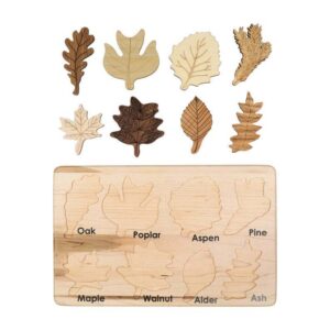 Montessori Leaf Puzzle – Wooden STEM Learning Toy