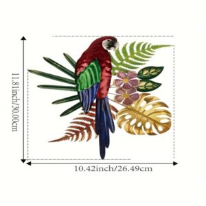 Vintage Colorful Parrot Wall Art