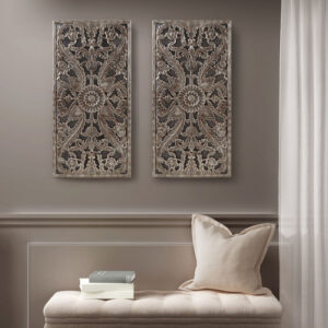 Distressed Carved Wood Wall Panels