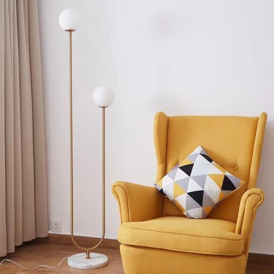 Modern U-Shaped Glass Floor Lamp