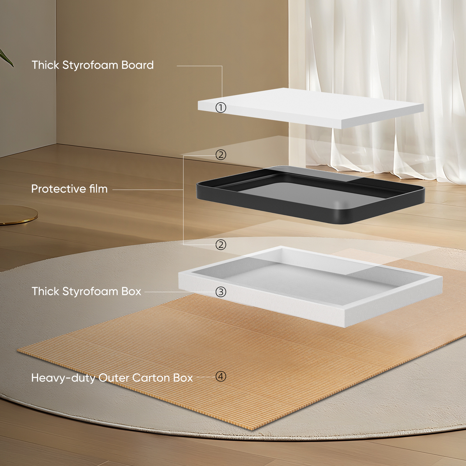 Matte Black Wall Vanity Mirror - Image 2