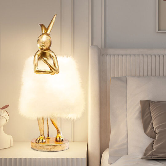 Rabbit Feather Bedside Table Lamp
