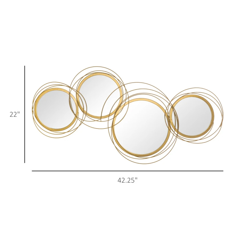 Modern Nordic Gold Circle Mirror - Image 8