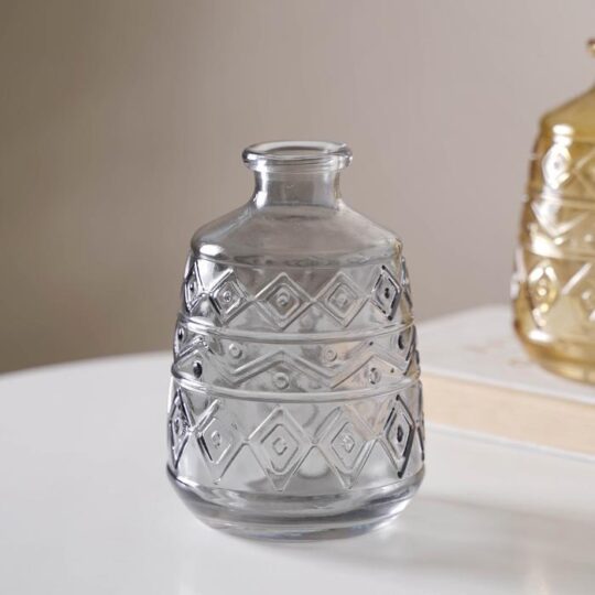 Embossed Glass Vase