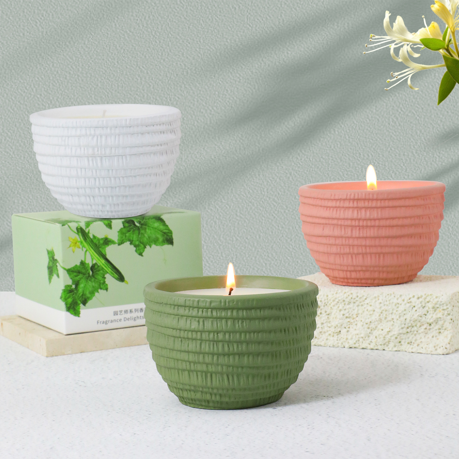 Nordic Cement Cup Soy Candle - Image 8