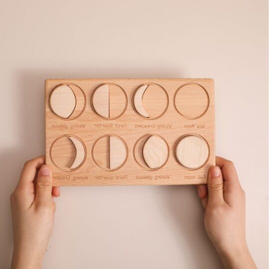 Wooden Moon Phases Playset