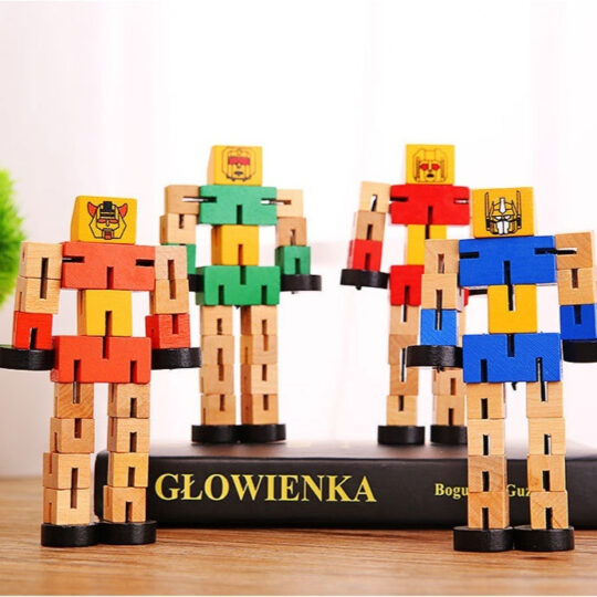 Wooden 3D Robot Puzzle