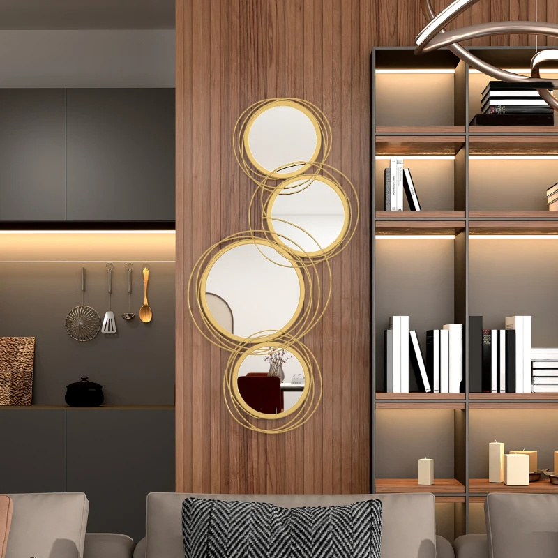 Modern Nordic Gold Circle Mirror - Image 9