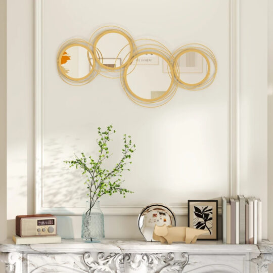 Modern Nordic Gold Circle Mirror