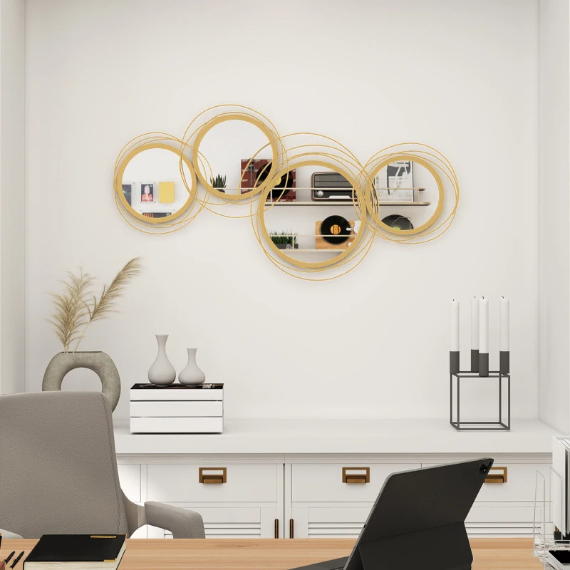 Modern Nordic Gold Circle Mirror - Image 4