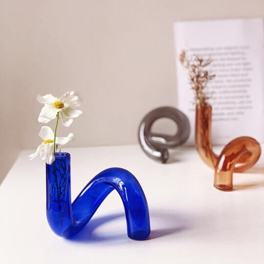 Curved Glass Vase
