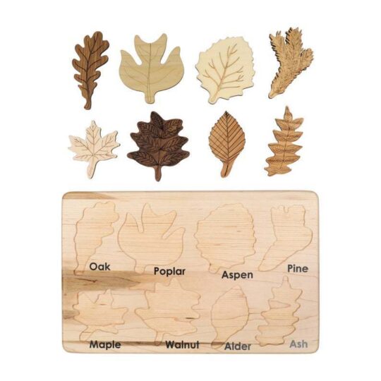 Montessori Leaf Puzzle – Wooden STEM Learning Toy