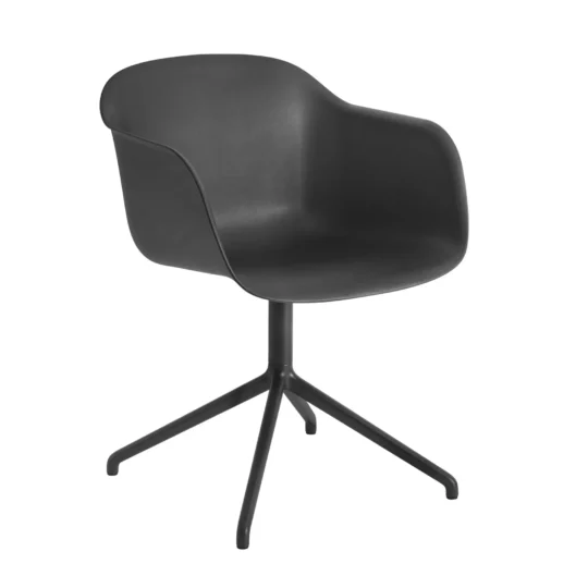 Fiber armchair swivel base office chair