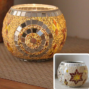 Luxury Mosaic Glass Candle Holder