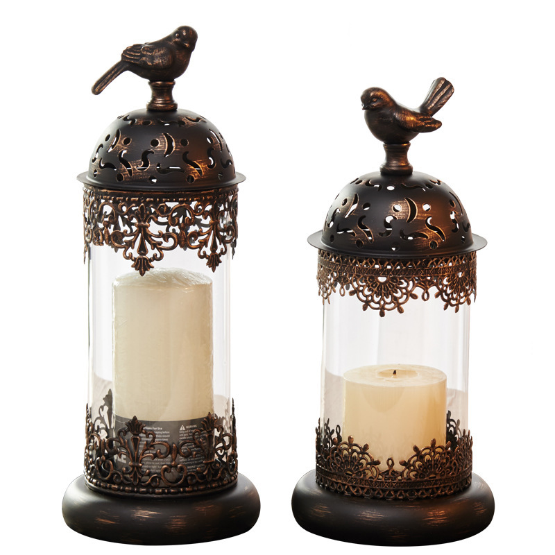 Nordic Glass & Iron Candle Holder - Image 3