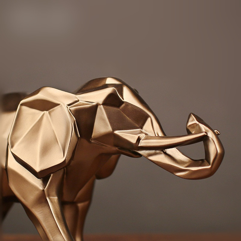 Luxury Geometric Elephant Sculpture - Image 4
