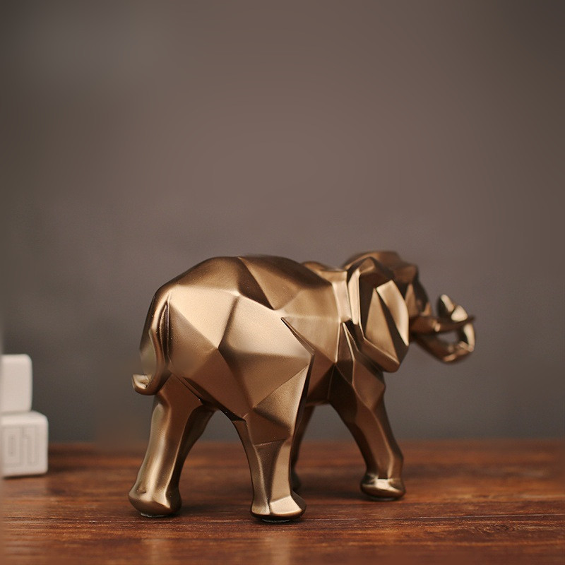 Luxury Geometric Elephant Sculpture - Image 2