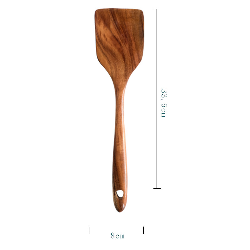 Acacia Wood Kitchen Utensil Set - Image 3