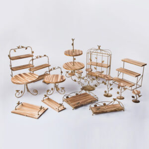 Retro Wooden Cake Stand