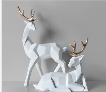 Nordic Geometric Elk Ornament - Image 2