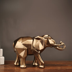 Luxury Geometric Elephant Sculpture