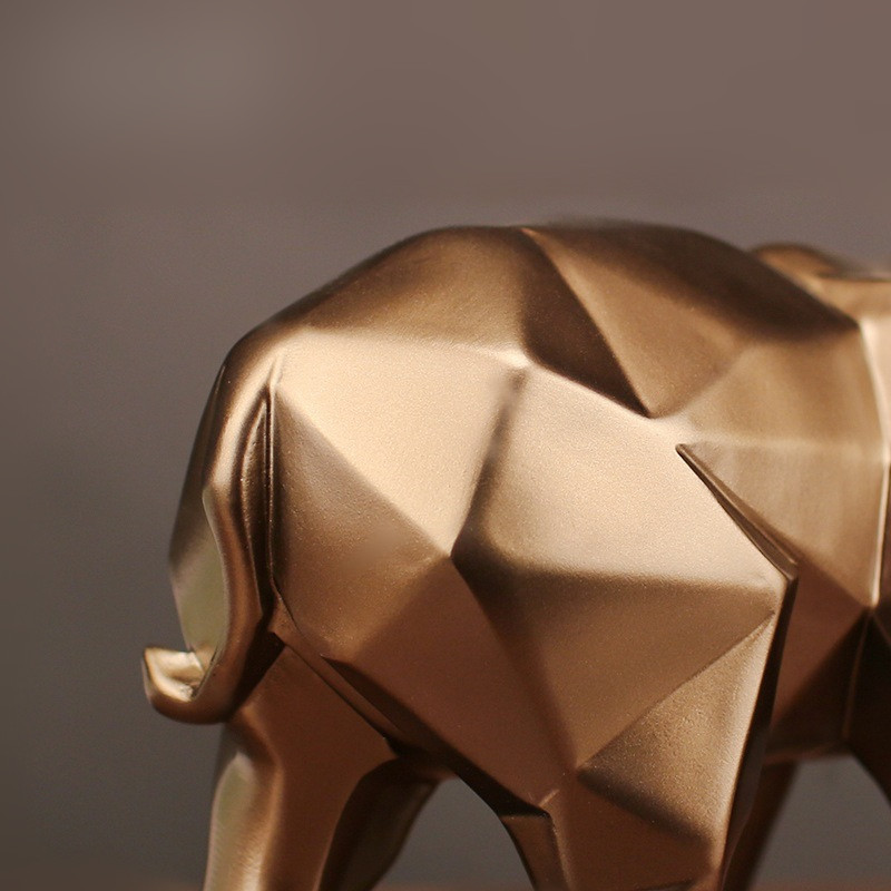 Luxury Geometric Elephant Sculpture - Image 3