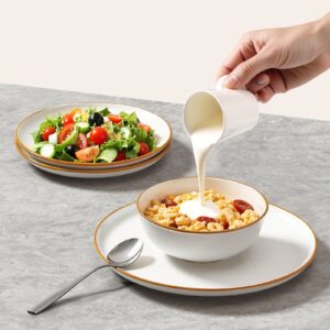 Luxury White Ceramic Dinnerware Set (12 piece Set)