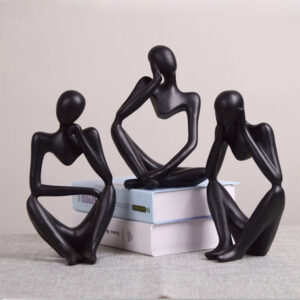 Abstract Thinker Resin Sculpture