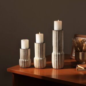 Luxury Walnut Wooden Candle Holder
