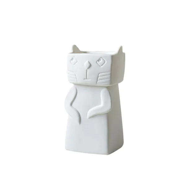 Nordic Style Cat Face Vase