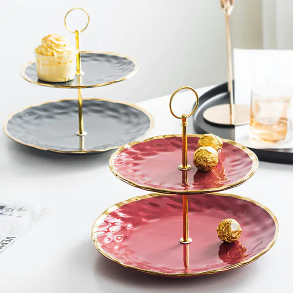 Nordic Double-Layer Fruit Plate