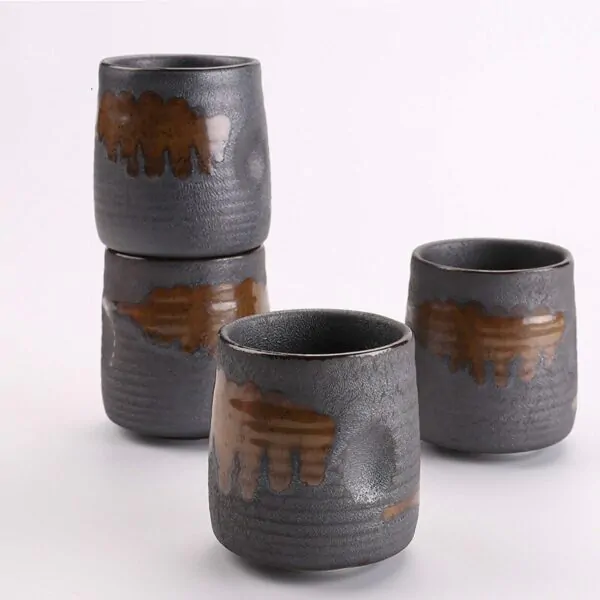 Japanese Style Brushed Ceramic Cup