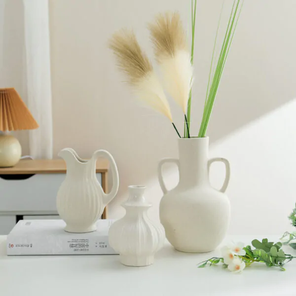 Artistic White Flower Vase