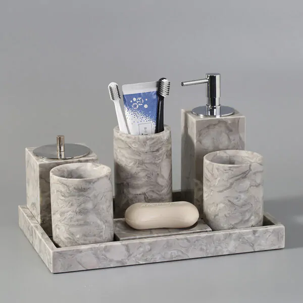 Marble Finish Bathroom Toilet Set