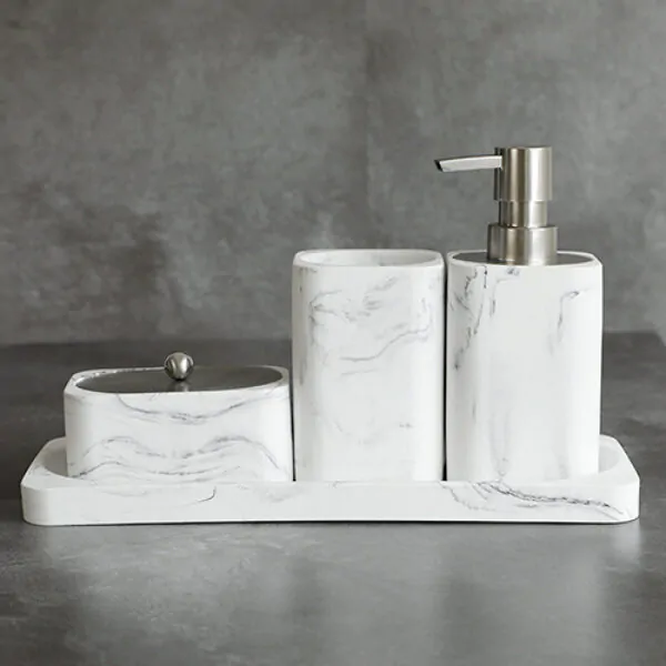 Nordic Style Marble Bathroom Set